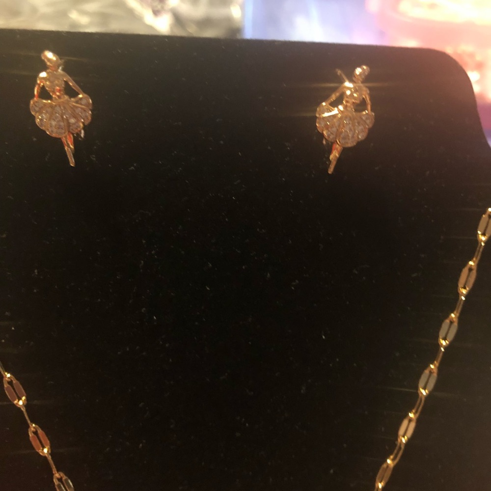 ballerina set gold plate new